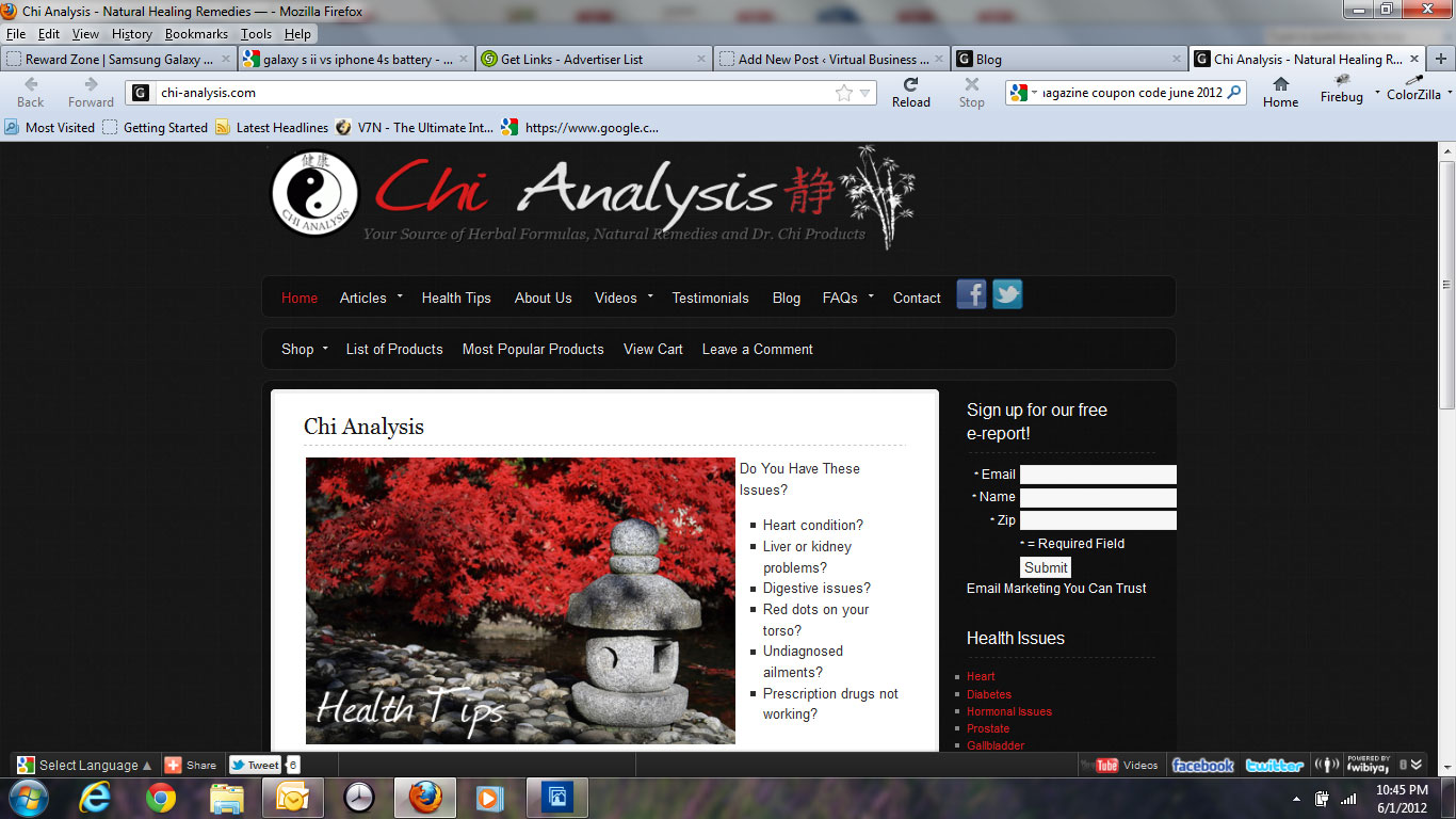 Chi Analysis Website